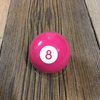 Billardkugel Eightball pink mit weißer 8