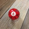 Billardkugel Eightball rot mit Flammen und weißer 8