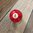 Billardkugel Eightball rot mit Flammen und weißer 8 54mm (2 1/8")